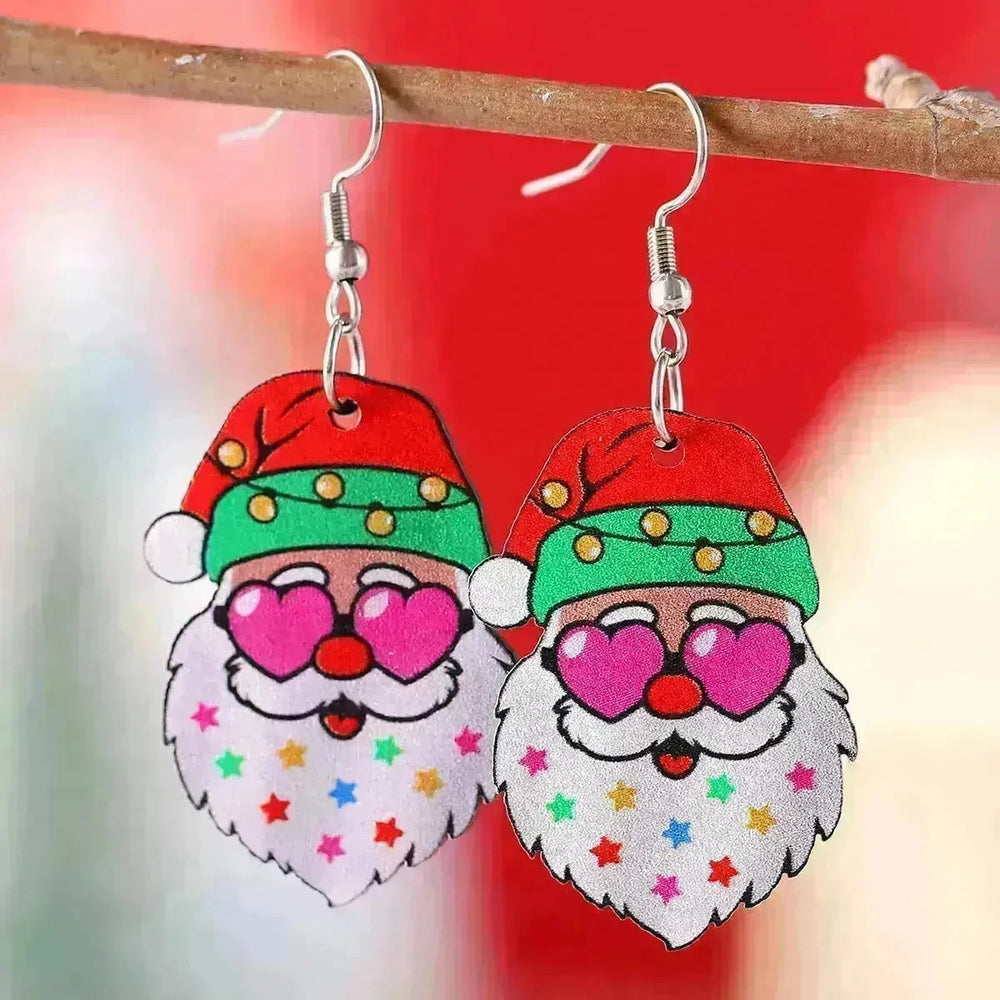 Funny Santa Claus Earrings Christmas Pendant Earrings Gift - EX-STOCK CANADA