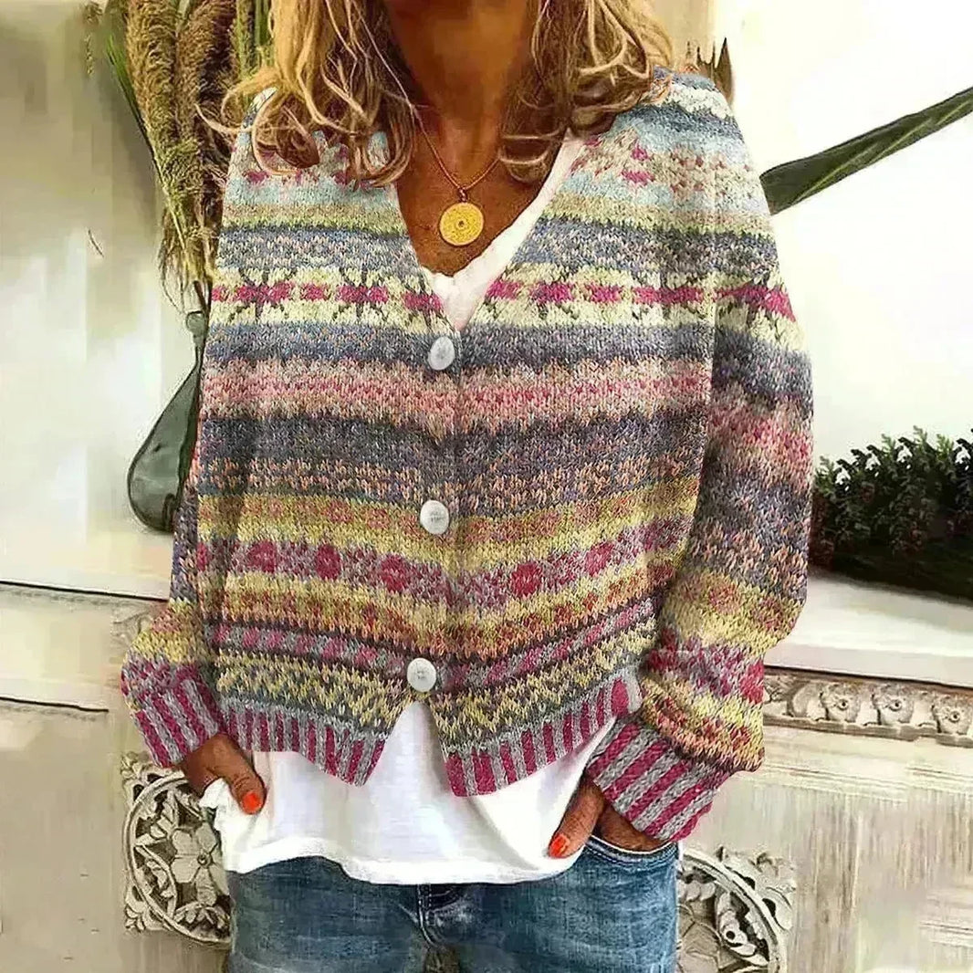 Christmas Abstract Printing Casual Cloak Coat Cardigan Sweater - EX-STOCK CANADA