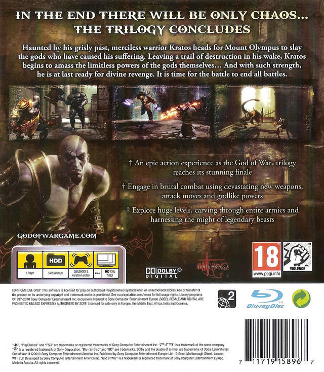 God of War III  [French Version, Region Free] 