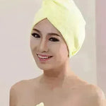 Women's Microfiber Hair Dryer Cap Absorbent Hair Towel. - EX-STOCK CANADA