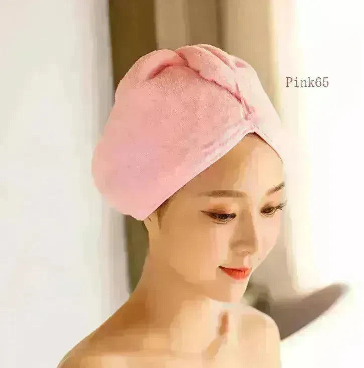Women's Microfiber Hair Dryer Cap Absorbent Hair Towel. - EX-STOCK CANADA