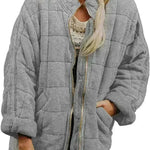 Casual Winter Cotton Padded Loose Pockets Long Sleeved Jacket Women - EX-STOCK CANADA