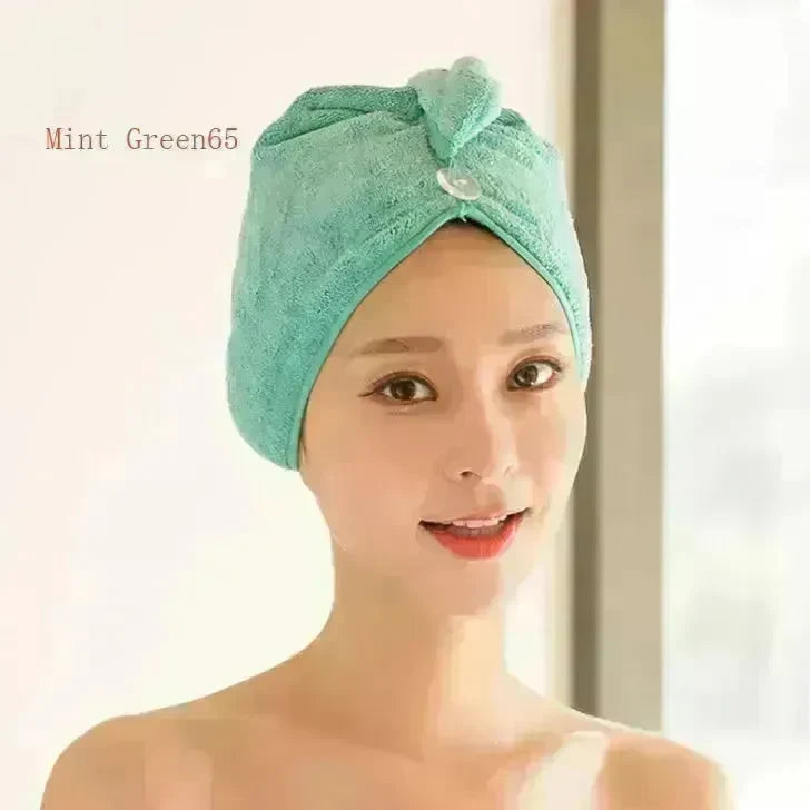 Women's Microfiber Hair Dryer Cap Absorbent Hair Towel. - EX-STOCK CANADA