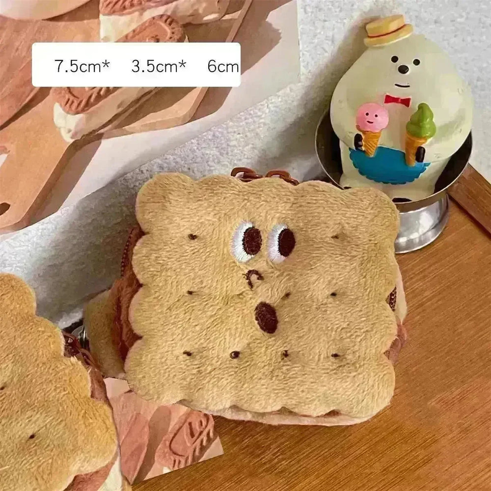 Sandwich Biscuit Plush Pencil Bag School Supplies - EX-STOCK CANADA