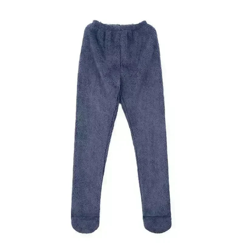 Women Coral Fleece Socks Leggings Winter Warm Sleepwear Ankles Knees Guard Women Home Pants Thick Pajamas Pant - EX-STOCK CANADA