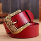 Men's Vintage Dragon-Buckle Leather Belt — product view 3 of 8 | EX-STOCK