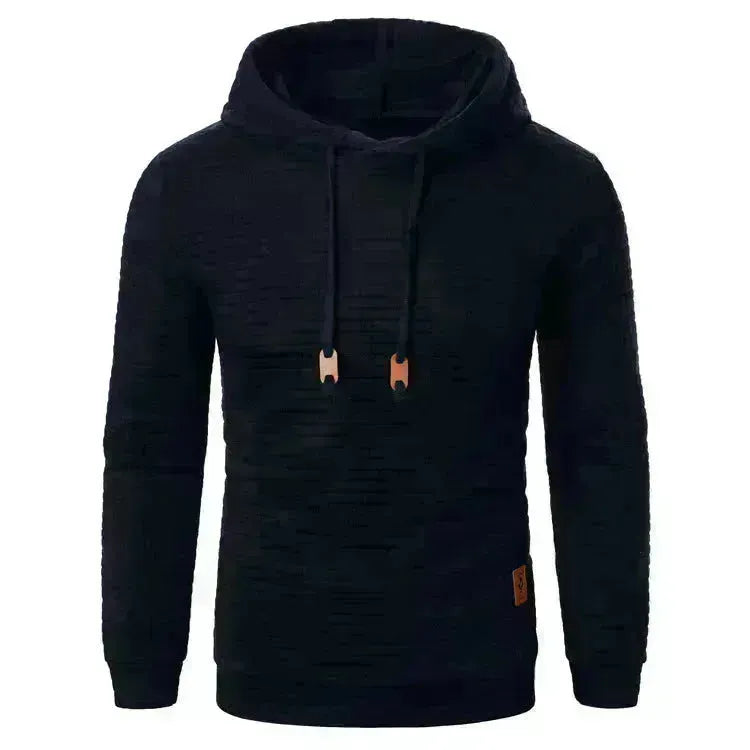 Felpa di jacquard maschile con cappuccio a maniche lunghe con cappuccio a colori caldi sport top