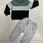 Boy's color Stitching Long Sleeve Trousers Suit Two piece for boys - EX-STOCK Canada