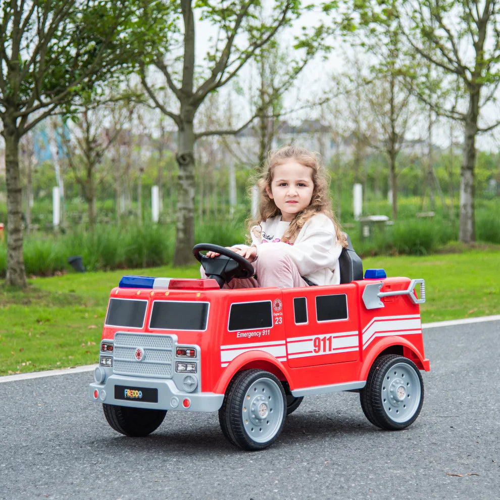 2026 Fire Truck 12V DELUXE Kids Ride On Car with Remote Control 