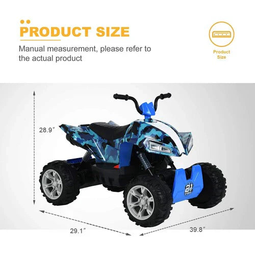 2026 24V Off-Road 4X4 Kids Ride On ATV For Age 3 to 8 