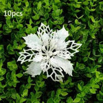 Glitter Artifical Christmas Flowers Christmas Tree Decorations For Home Fake Flowers Xmas Ornaments New Year Decor - EX-STOCK Canada