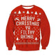 Ugly Christmas Sweater Santa Elf Couple Sweatshirt - EX-STOCK Canada
