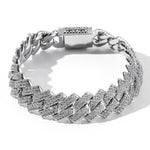 Cubic Copper Inlaid Zircon stone 14mm Diamond Cuban Link Chain necklace - EX-STOCK CANADA