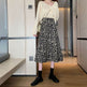 Women High waist Leopard color Midi Skirt - EX-STOCK Canada