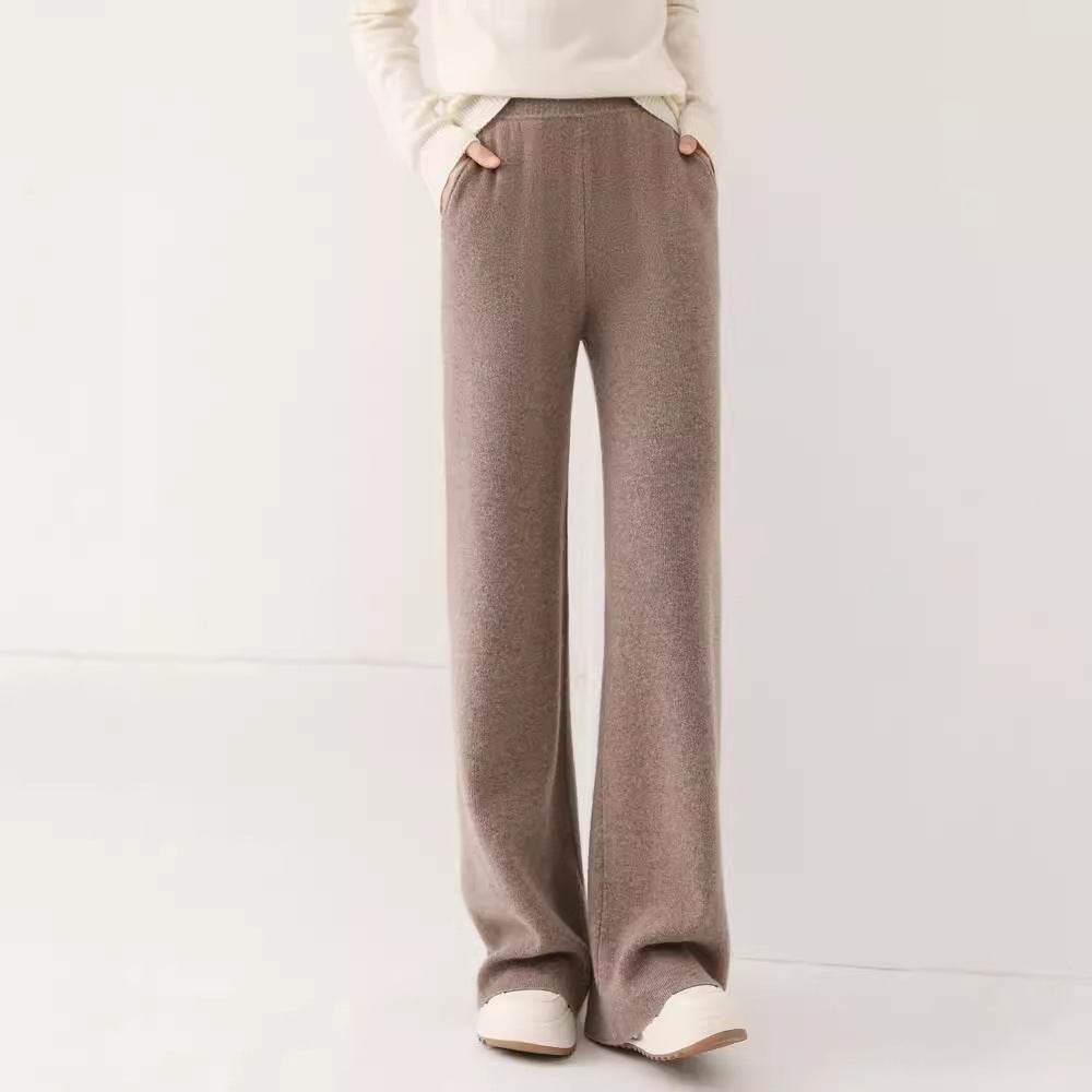 High Waist Casual All-match Knitted Mop Trousers Thickened - EX-STOCK Canada