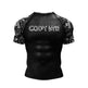Black athletic shirt with 'CODY LYN' branding on a white background