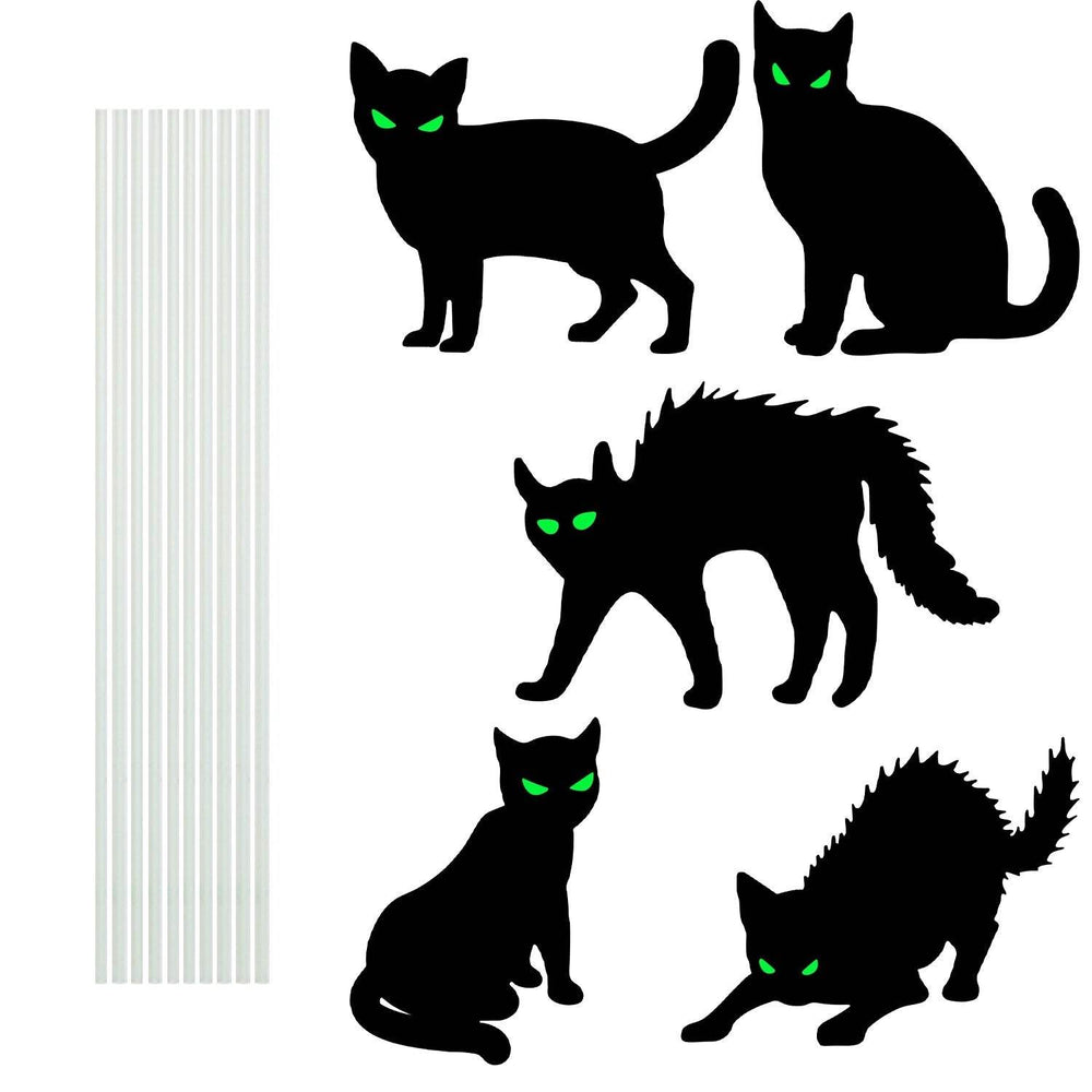 6Pcs Skull Or 6Pcs Tomb Or 5Pcs Black Cat Halloween Yard Sign Decorations Glow In The Dark For Haunted House Garden Yard And Scary Theme Party - EX-STOCK Canada