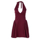 Elegant Ladies Deep V-neck flared Halter Neck Mini dress for Party Club Date - EX-STOCK Canada