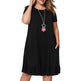 Plus Size Summer Dresses Round neck Short Sleeve Mini dress - EX-STOCK Canada