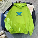 Women Single Butterfly Autumn And Winter Loose Hoodie Pullover sweatshirt - EX-STOCK CANADA