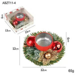 Christmas candle wreath Xmas New Year candle holders decors - EX-STOCK CANADA