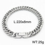 Cuban Link Chain Trimming Chain Jewelry Buckle Titanium Steel Bracelet - EX-STOCK Canada