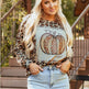 Brown Bleached Halloween Pumpkin Leopard Print Sweatshirt - EX-STOCK Canada