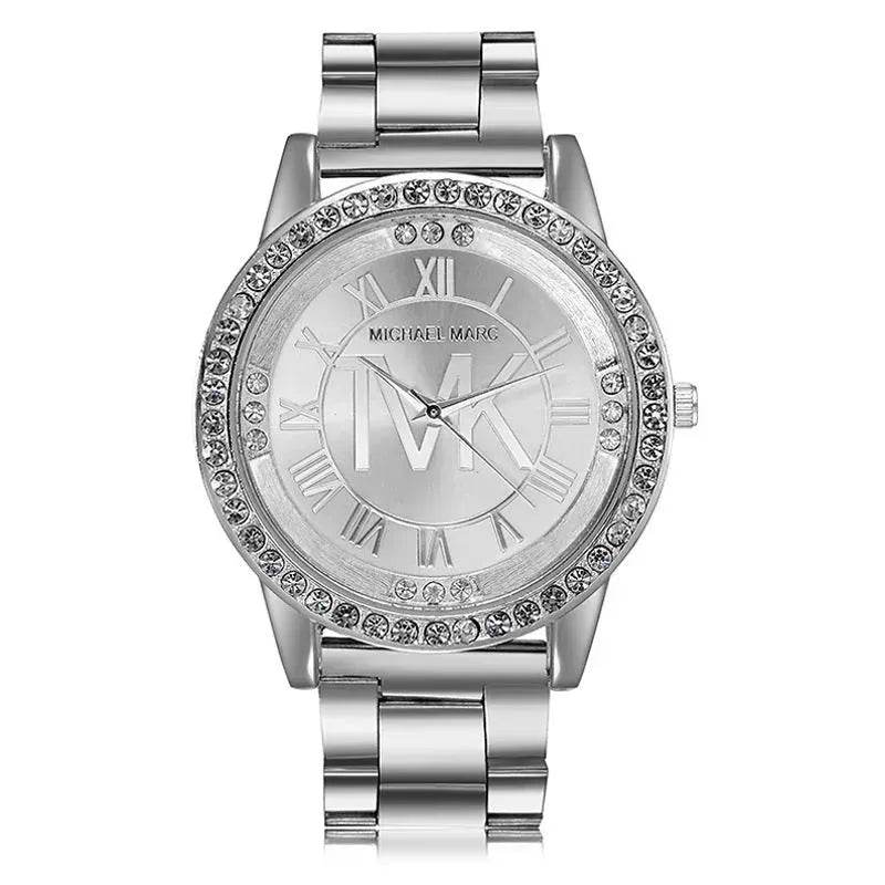 Steel Band Watch Diamond Case Roman Scale Metal Band Watch - EX-STOCK Canada