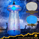 8.8 FT Halloween Inflatable UFO Yard Decoration, Fun Tall Blow Up Yard Decor With Built-in LED Lights And Stand Inside Design For Holiday Party Yard Lawn Garden Decor Indoor Outdoor - EX-STOCK Canada