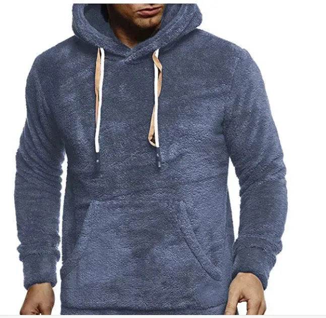 Autumn Winter Drawstring Fleece Hoodie Pullover for men - EX-STOCK Canada