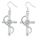 New Cross-border Popular Elongated Silver Dangling  drop Earrings - EX-STOCK CANADA