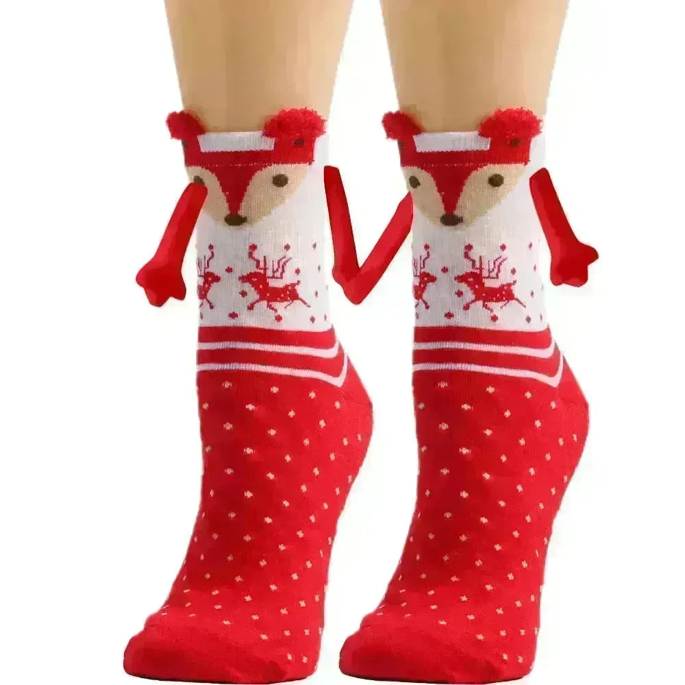 Christmas Stockings Autumn Winter Cotton Magnet Lodestone Hand Tube Socks - EX-STOCK CANADA