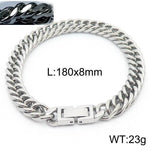 Cuban Link Chain Trimming Chain Jewelry Buckle Titanium Steel Bracelet - EX-STOCK Canada