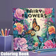 Fairy Flowers Coloring Book for Adults – 28 Pages Stress Relief Colouring Book (20x20cm)