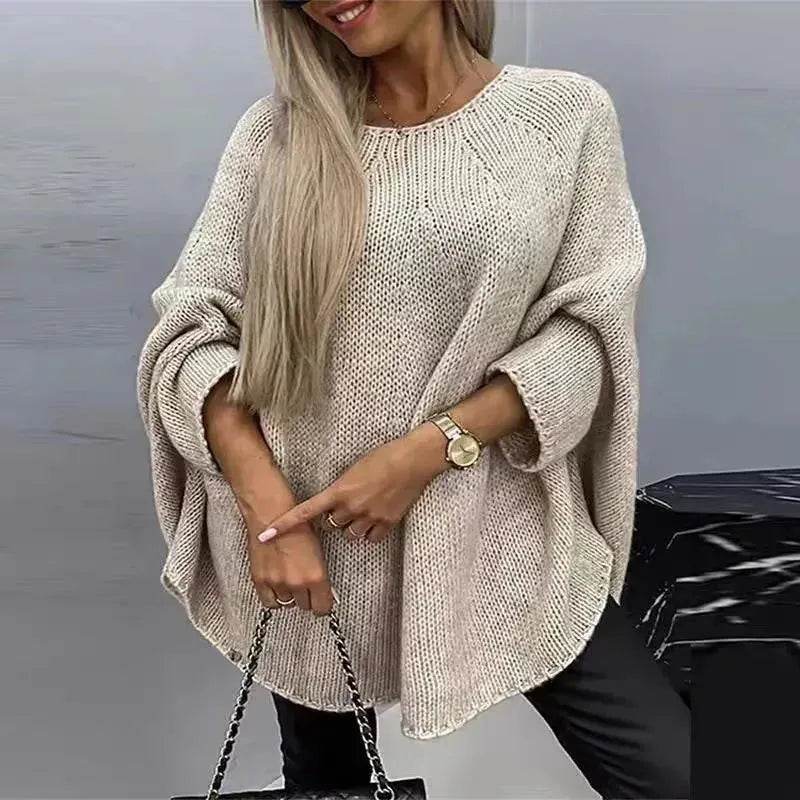 Oversized Fashion Knitted Fleece Pullover Sweater tops for Fall Winter - EX-STOCK Canada