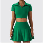 2pcs Tennis Skirt set Sports Skort Workout Exercise Outfit - EX-STOCK CANADA