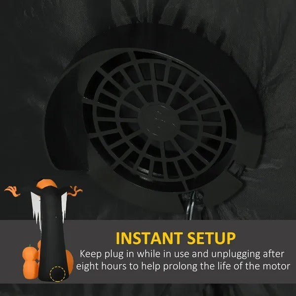 9ft Inflatable Halloween Decoration Pumpkin Ghost With Pumpkins, Blow-Up Outdoor LED Display For Lawn, Garden, Party EX-STOCK Canada 