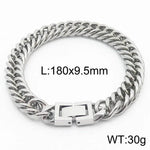 Cuban Link Chain Trimming Chain Jewelry Buckle Titanium Steel Bracelet - EX-STOCK Canada