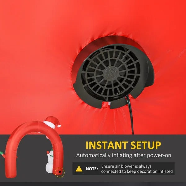 9ft Christmas Inflatable Archway With Santa Claus And Snowman For Outdoor, Blow Up Decoration With LED Lights EX-STOCK Canada 