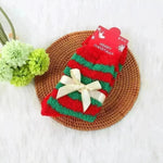 Winter Christmas Stockings Women's Thickened Bow Long Tube Fleece-lined - EX-STOCK CANADA