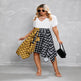 Elegant Irregular Lace-Up Check Midi Skirt street wear fashion Women's Plaid Skirts High Waisted Knot Front Asymmetrical Hem Mini Skater Skirt - EX-STOCK Canada