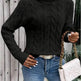 Women's Cable-knit Turtleneck Sweater - EX-STOCK Canada