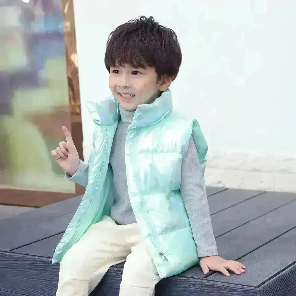 Down Cotton Vest Autumn And Winter Waistcoat Winter Clothing Children Sleeveless Puffer jacket - EX-STOCK CANADA
