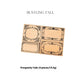 Wooden stamp set with decorative frames on a white background, labeled 'Bustling Fall' and 'Prosperity Falls'.