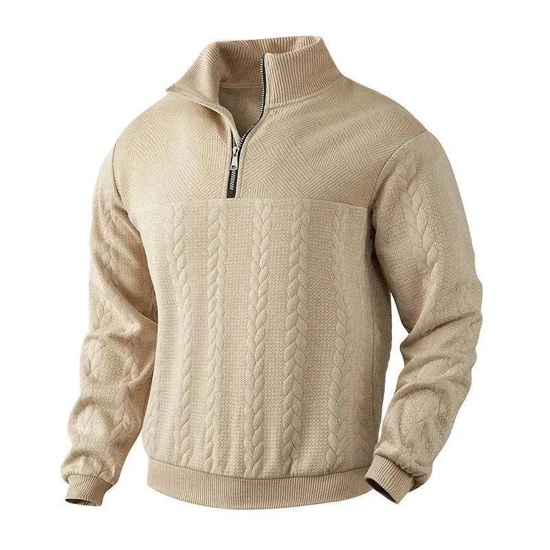 Casual Autumn Winter Half Zip Stand Collar Pullover Sweater top Men - EX-STOCK Canada