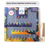 Magnetic Letters Matching Walking Parking Maze Letters Early Cognitive Montessori Educational Toys - EX-STOCK CANADA