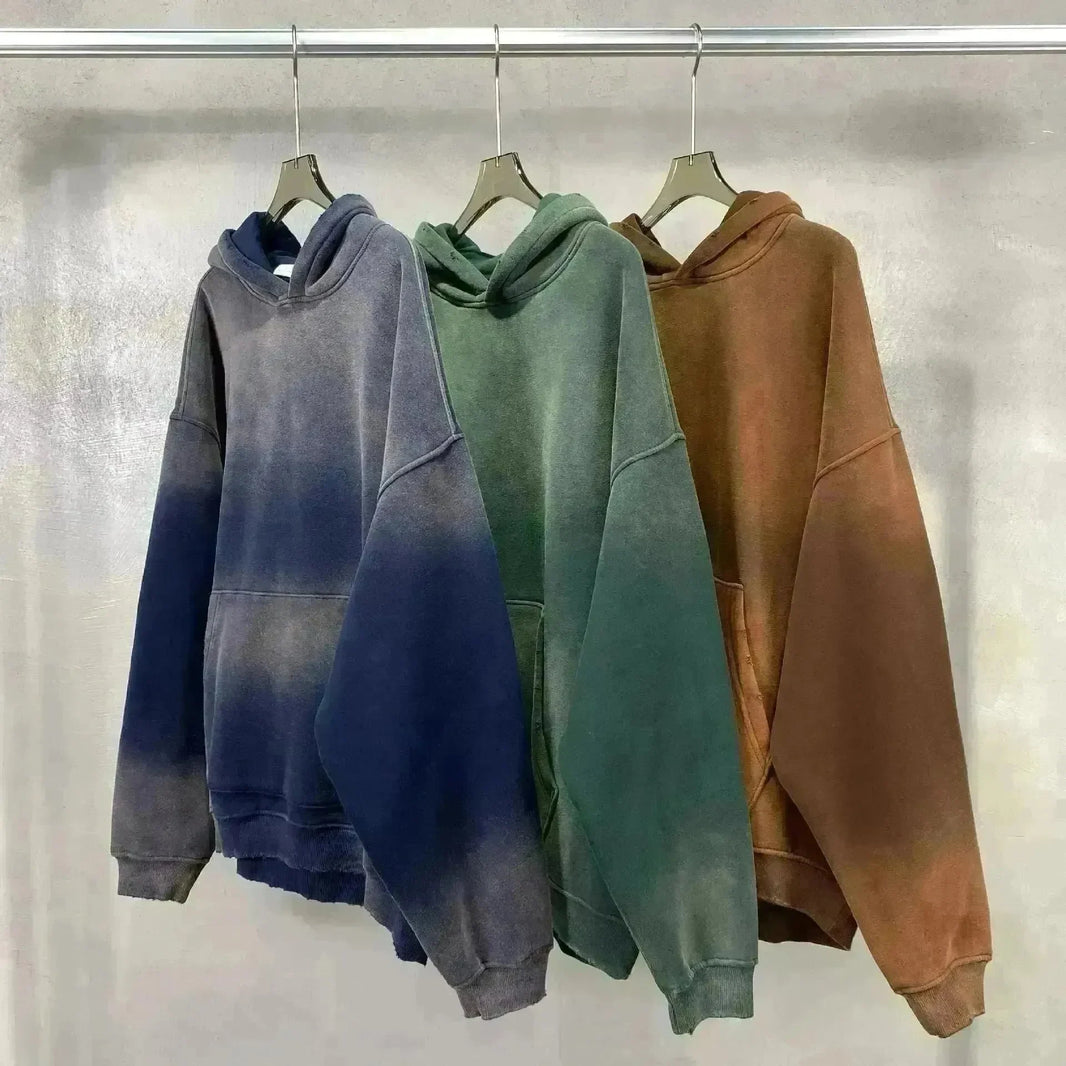 Fall Winter  High Street Velvet Padded Thickened Hoodie sweatshirt for men - EX-STOCK CANADA