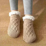 Winter Knitted Plush Floor Socks Home Warm Non-slip Carpet Socks Women - EX-STOCK CANADA