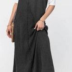New Suspender Leisure Denim mum loose long Dress - EX-STOCK Canada