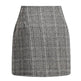 Women's High Waist Plaid Tight Pencil Wool Mini Skirt - EX-STOCK Canada
